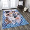 Cute Cats Love Flower Rug Sport Decor Gift Floor Decor Living Room Carpet Rug Area Rug - 107034036d0b