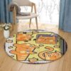 Cute Cats Painting Round Carpet Floor Rug Living Room Bedroom Decor Round Area Rug Carpet