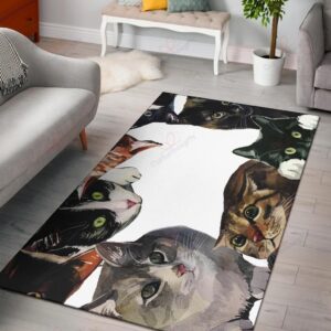 Cute Cats Watching You Rug Sport Decor Gift Floor Decor Living Room Carpet Rug Area Rug - 4868901a029a