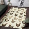 Cute Chicken Rug Sport Decor Gift Floor Decor Living Room Carpet Rug Area Rug - d0400df4825f