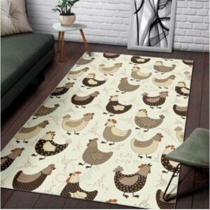 Cute Chicken Rug Sport Decor Gift Floor Decor Living Room Carpet Rug Area Rug - d0400df4825f
