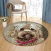 Cute Cockapoo Round Carpet Floor Rug Living Room Bedroom Decor Round Area Rug Carpet