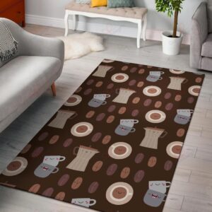 Cute Coffee Pattern Rug Sport Decor Gift Floor Decor Living Room Carpet Rug Area Rug - a2c1f21d37df