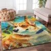 Cute Corgi Rug Sport Decor Gift Floor Decor Living Room Carpet Rug Area Rug - 4dbd071baf3f