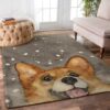 Cute Corgi Rug Sport Decor Gift Floor Decor Living Room Carpet Rug Area Rug - 6a57de5be70c