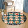 Cute Corgis Round Carpet Floor Rug Living Room Bedroom Decor Round Area Rug Carpet