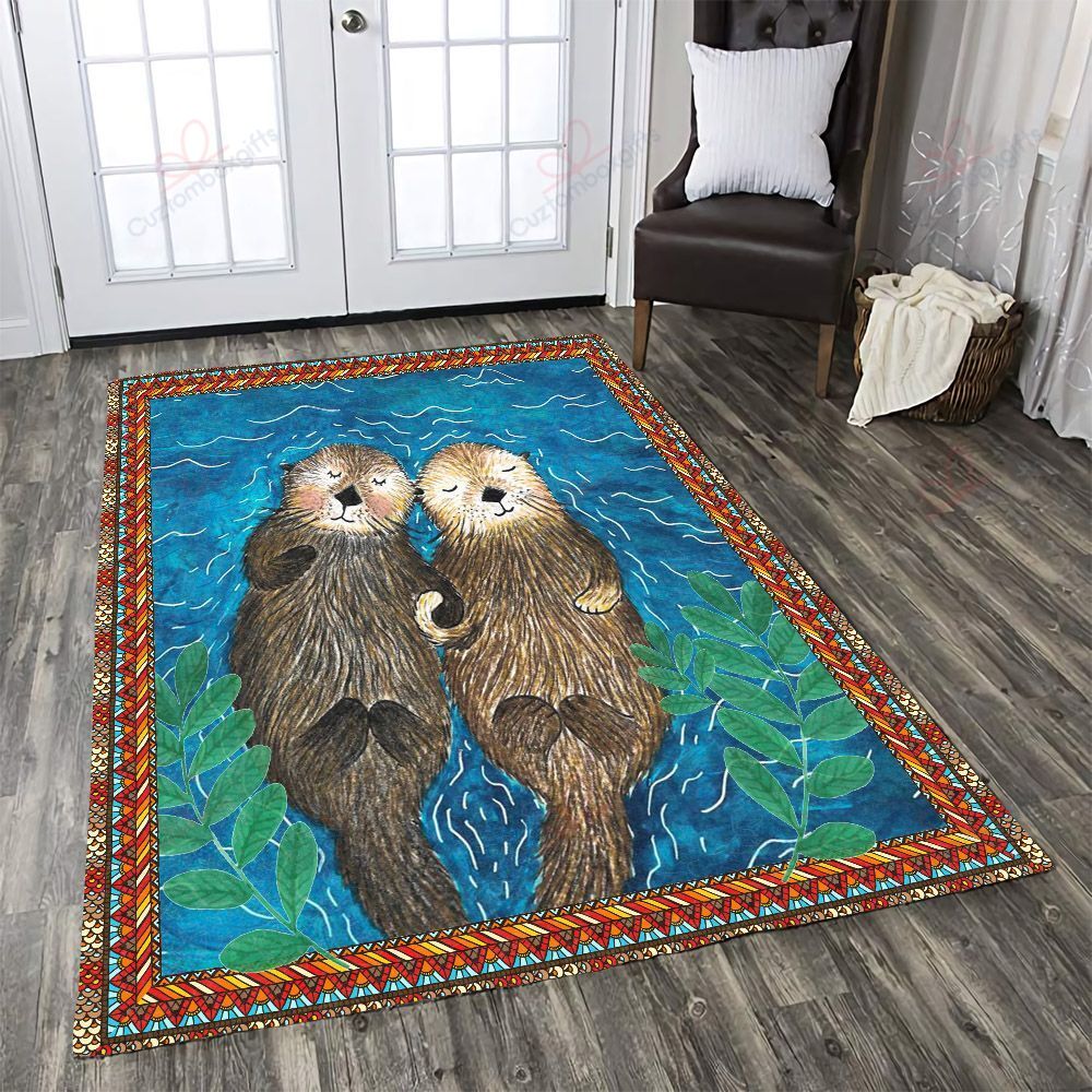 Cute Couple Of Otter Rug Sport Decor Gift Floor Decor Living Room Carpet Rug Area Rug - ce2b25214729 Cute Couple Of Otter Rug Sport Decor Gift Floor Decor Living Room Carpet Rug Area Rug - ce2b25214729