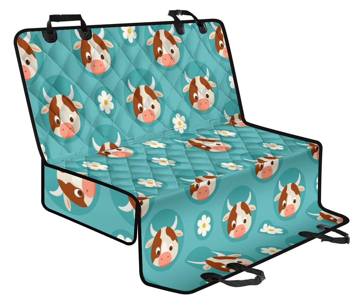 Cute Cow And Daisy Flower Pattern Print Pet Car Back Seat Cover - 01b740c8a9d8 Cute Cow And Daisy Flower Pattern Print Pet Car Back Seat Cover - 01b740c8a9d8