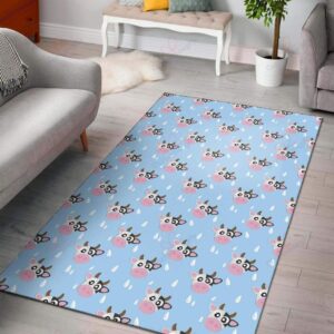 Cute Cow Faces Rug Sport Decor Gift Floor Decor Living Room Carpet Rug Area Rug - 24e895424a63