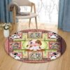 Cute Cow Round Carpet Floor Rug Living Room Bedroom Decor Round Area Rug Carpet