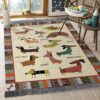 Cute Dachshund Rug Sport Decor Gift Floor Decor Living Room Carpet Rug Area Rug - d5b608778ed4