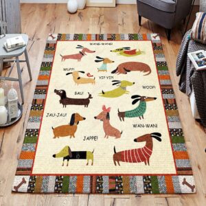 Cute Dachshund Rug Sport Decor Gift Floor Decor Living Room Carpet Rug Area Rug - 0f60f23b3f1c