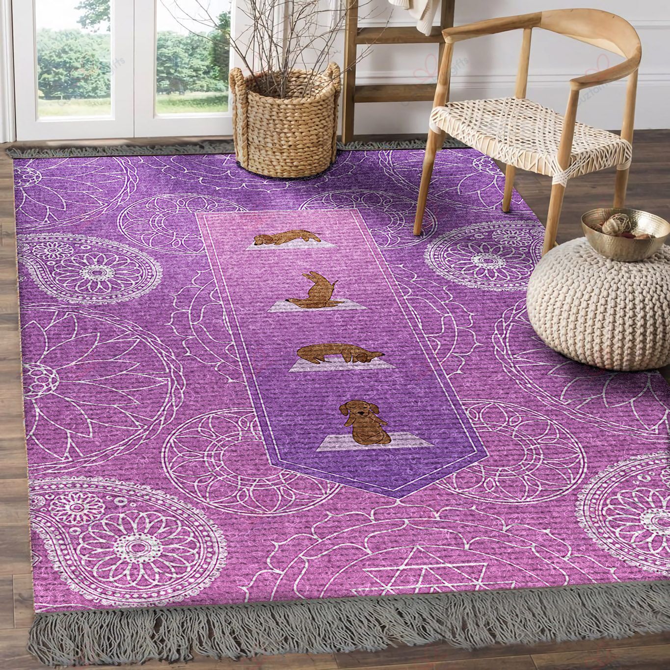 Cute Dachshund Sausage Dog Yoga Mandala Pattern Rug Sport Decor Gift Floor Decor Living Room Carpet Rug Area Rug - 25745d34c337 Cute Dachshund Sausage Dog Yoga Mandala Pattern Rug Sport Decor Gift Floor Decor Living Room Carpet Rug Area Rug - 25745d34c337