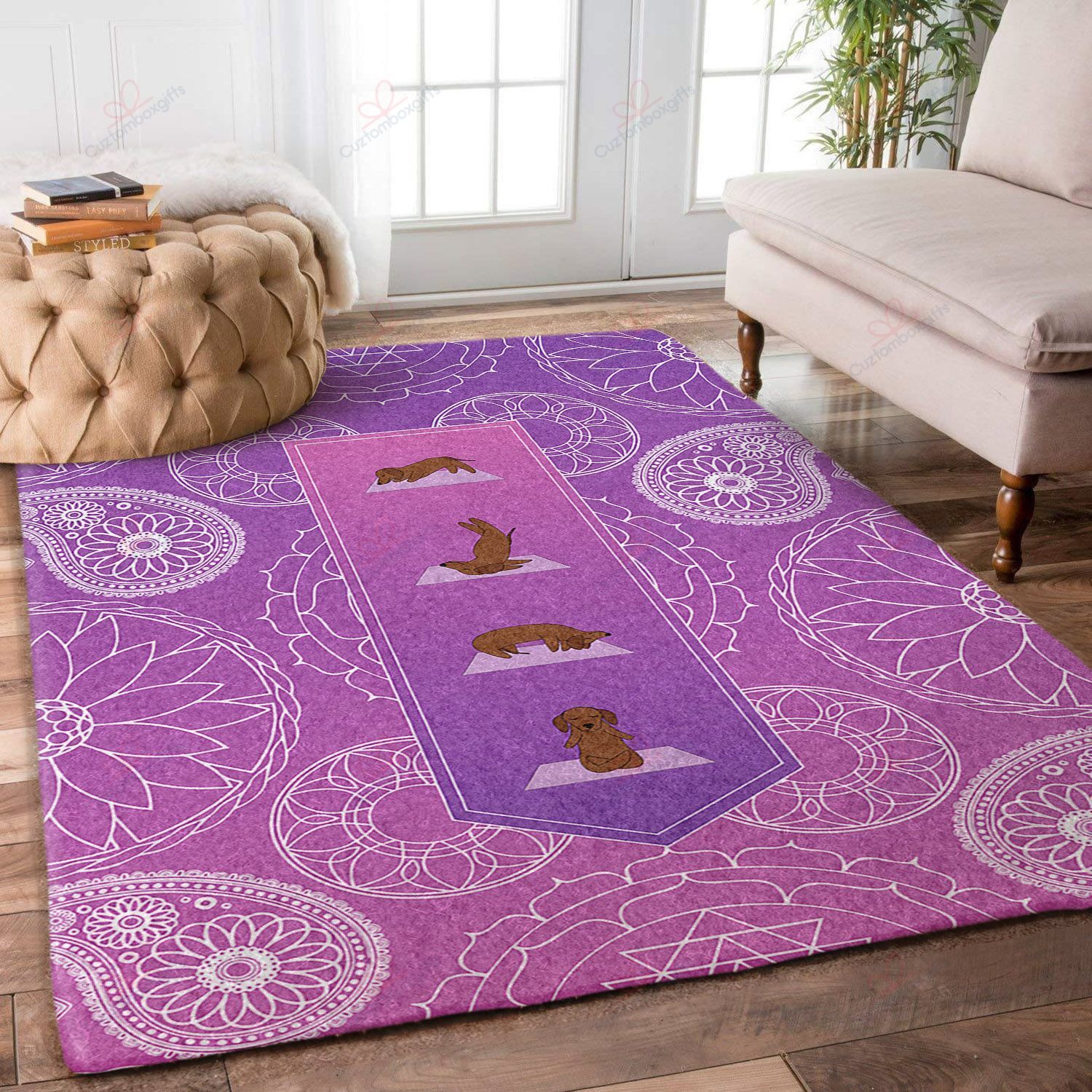 Cute Dachshund Sausage Dog Yoga Mandala Pattern Rug Sport Decor Gift Floor Decor Living Room Carpet Rug Area Rug - a86723b2528c Cute Dachshund Sausage Dog Yoga Mandala Pattern Rug Sport Decor Gift Floor Decor Living Room Carpet Rug Area Rug - a86723b2528c