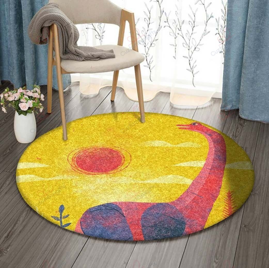 Cute Dinosaur Round Carpet Floor Rug Living Room Bedroom Decor Round Area Rug Carpet Cute Dinosaur Round Carpet Floor Rug Living Room Bedroom Decor Round Area Rug Carpet