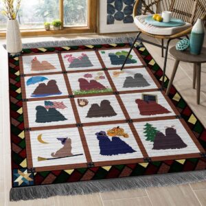 Cute Dog 16 Rug Sport Decor Gift Floor Decor Living Room Carpet Rug Area Rug - 7d7e6627c5f4