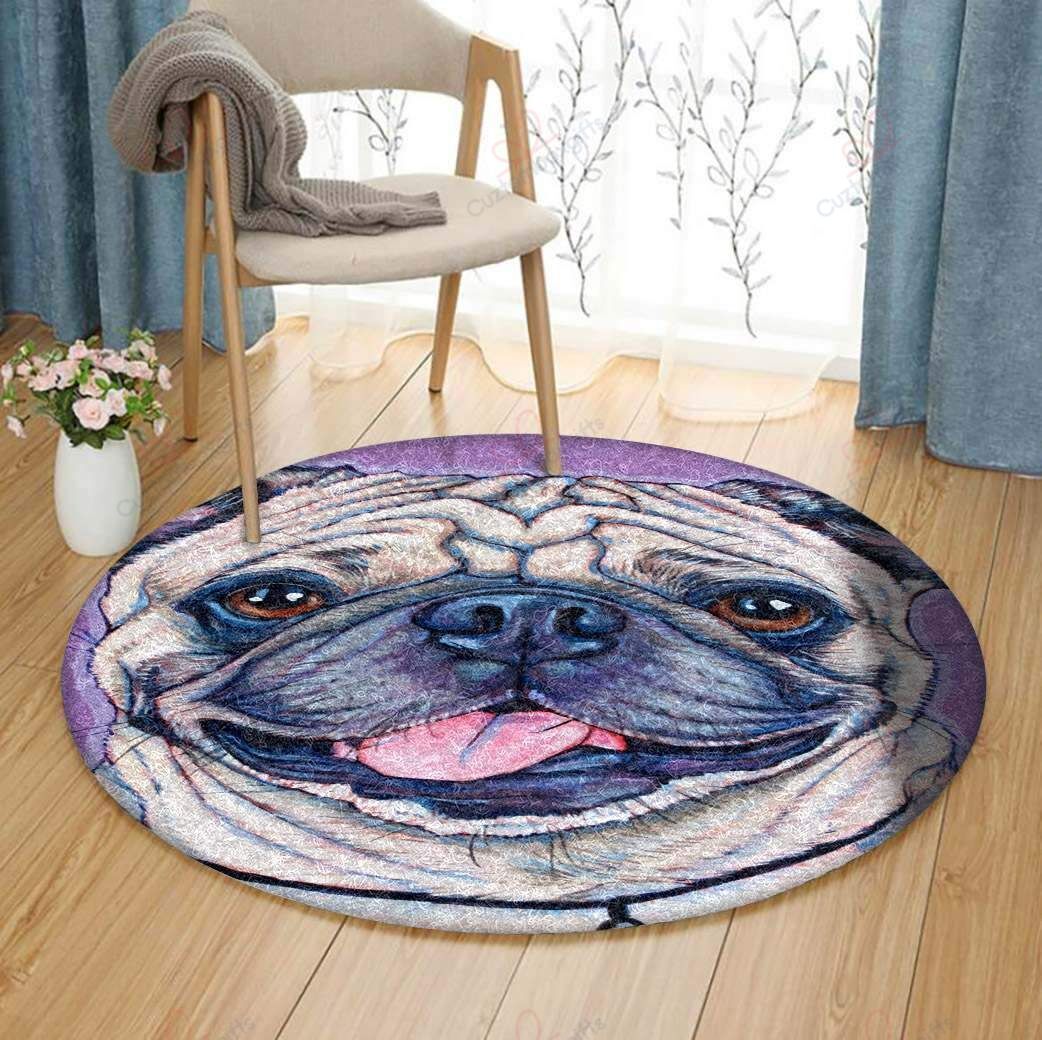 Cute Dog Face Round Carpet Floor Rug Living Room Bedroom Decor Round Area Rug Carpet Cute Dog Face Round Carpet Floor Rug Living Room Bedroom Decor Round Area Rug Carpet
