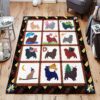 Cute Dog Rug Sport Decor Gift Floor Decor Living Room Carpet Rug Area Rug - 3d38a5bef4ca
