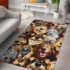 Cute Dogs Collage Rug Sport Decor Gift Floor Decor Living Room Carpet Rug Area Rug - a9eff737d148