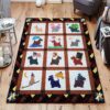 Cute Dogs Rug Sport Decor Gift Floor Decor Living Room Carpet Rug Area Rug - 6071f9f8d582