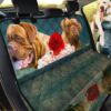 Cute Dogue De Bordeaux And Red Rose Car Back Seat Cover Dog Car Seat Covers - a6584d7d0204