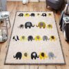Cute Elephant Rug Sport Decor Gift Floor Decor Living Room Carpet Rug Area Rug - c52bbe1e4bff