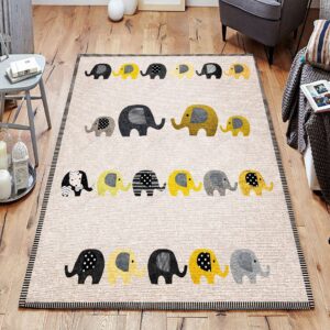 Cute Elephant Rug Sport Decor Gift Floor Decor Living Room Carpet Rug Area Rug - c52bbe1e4bff