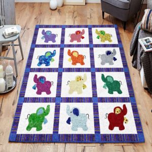 Cute Elephant Rug Sport Decor Gift Floor Decor Living Room Carpet Rug Area Rug - 7a4bd5a2969d