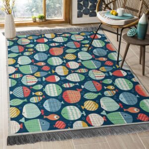 Cute Fish Rug Sport Decor Gift Floor Decor Living Room Carpet Rug Area Rug - 323cd8a3265d