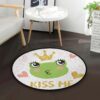 Cute Frog Round Carpet Floor Rug Living Room Bedroom Decor Round Area Rug Carpet