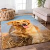 Cute Golden Retriever Rug Sport Decor Gift Floor Decor Living Room Carpet Rug Area Rug - 4f87564d247f