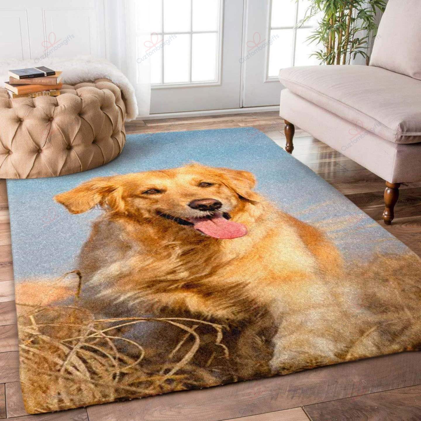 Cute Golden Retriever Rug Sport Decor Gift Floor Decor Living Room Carpet Rug Area Rug - 4f87564d247f Cute Golden Retriever Rug Sport Decor Gift Floor Decor Living Room Carpet Rug Area Rug - 4f87564d247f