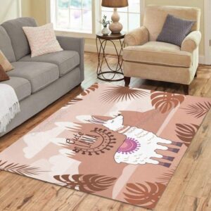 Cute Llama Rug Sport Decor Gift Floor Decor Living Room Carpet Rug Area Rug - f5d83f0eef96