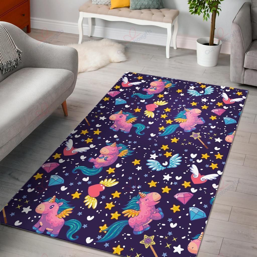 Cute Night Star Unicorn Pattern Rug Sport Decor Gift Floor Decor Living Room Carpet Rug Area Rug - beec95568729 Cute Night Star Unicorn Pattern Rug Sport Decor Gift Floor Decor Living Room Carpet Rug Area Rug - beec95568729