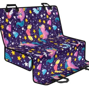 Cute Night Star Unicorn Pattern Print Pet Car Back Seat Cover - 6e095846ecf2