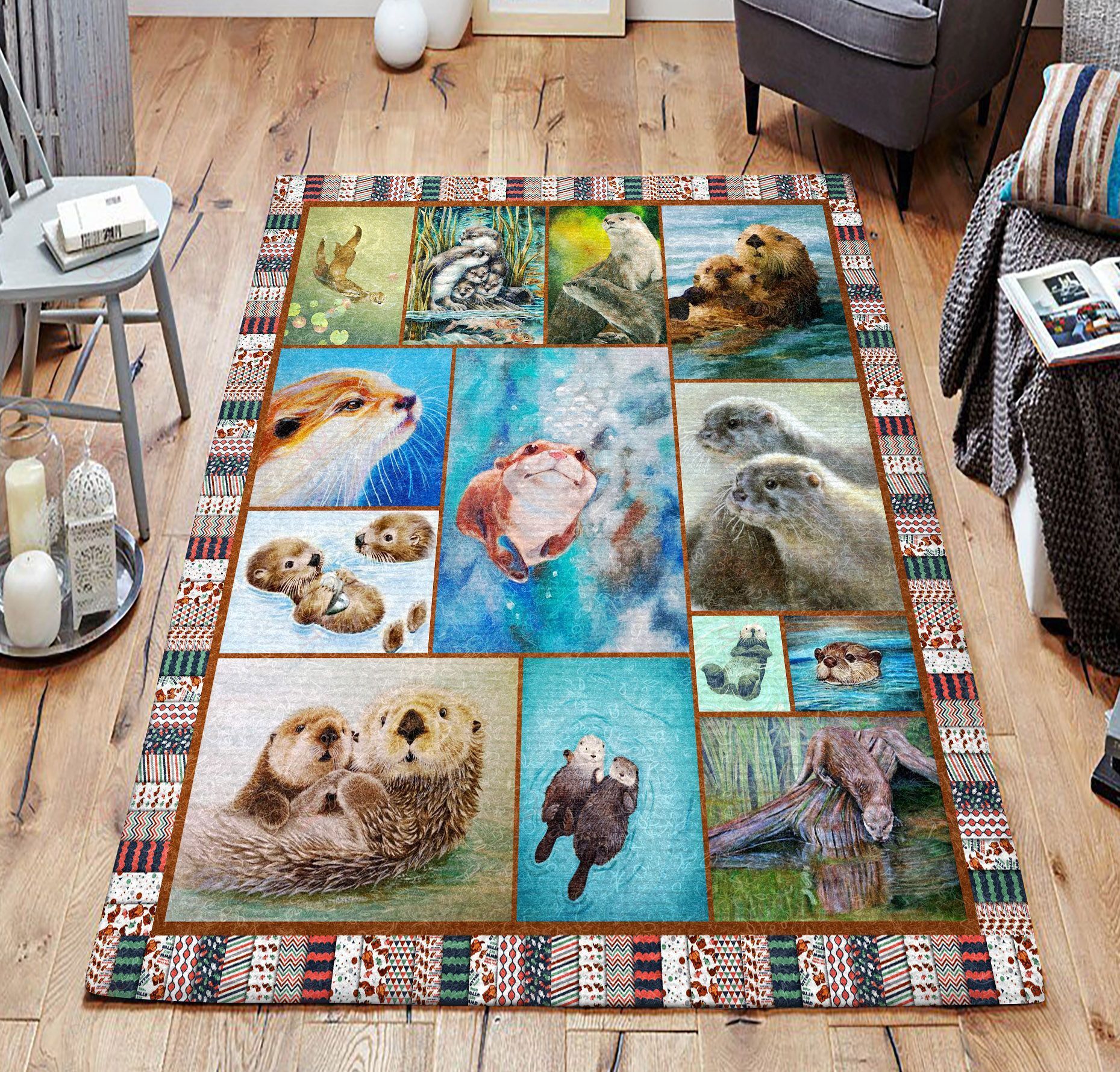 Cute Otter Rug Sport Decor Gift Floor Decor Living Room Carpet Rug Area Rug - f1acb02015b7 Cute Otter Rug Sport Decor Gift Floor Decor Living Room Carpet Rug Area Rug - f1acb02015b7