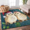 Cute Owl And Snow Rug Sport Decor Gift Floor Decor Living Room Carpet Rug Area Rug - 749c4035c178