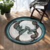 Cute Panda Round Carpet Floor Rug Living Room Bedroom Decor Round Area Rug Carpet