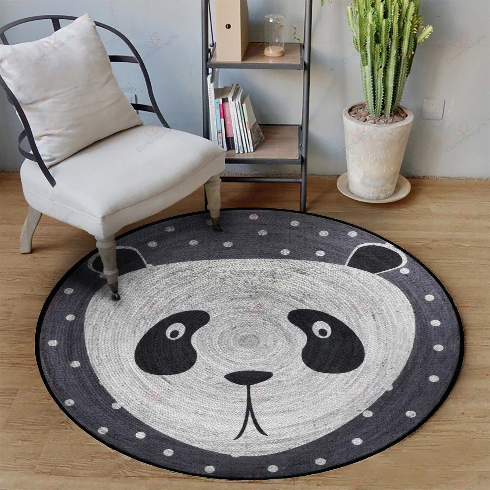 Cute Panda Round Carpet Floor Rug Living Room Bedroom Decor Round Area Rug Carpet Cute Panda Round Carpet Floor Rug Living Room Bedroom Decor Round Area Rug Carpet