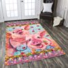 Cute Pig Cherry Rug Sport Decor Gift Floor Decor Living Room Carpet Rug Area Rug - 16a6a453dfd0