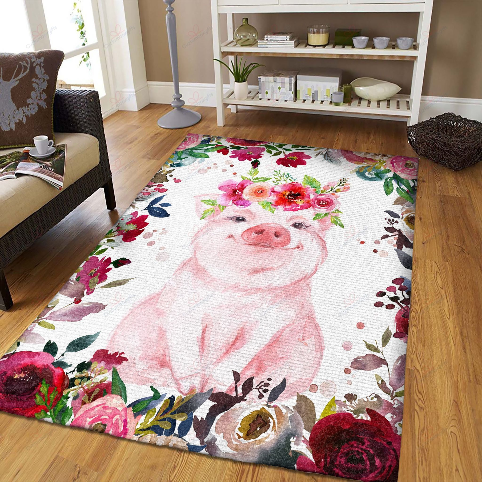 Cute Pig Flower Rug Sport Decor Gift Floor Decor Living Room Carpet Rug Area Rug - 4c79b2fcd205 Cute Pig Flower Rug Sport Decor Gift Floor Decor Living Room Carpet Rug Area Rug - 4c79b2fcd205