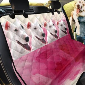Cute Pink Bull Terrier Design Car Back Seat Cover Dog Car Seat Covers - cfbb0fc4cf81