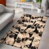 Cute Pug Collage Rug Sport Decor Gift Floor Decor Living Room Carpet Rug Area Rug - 66532b38f2f0