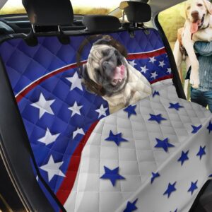 Cute Pug Listening Music Car Back Seat Cover Dog Car Seat Covers - 9bc3cb389ab4