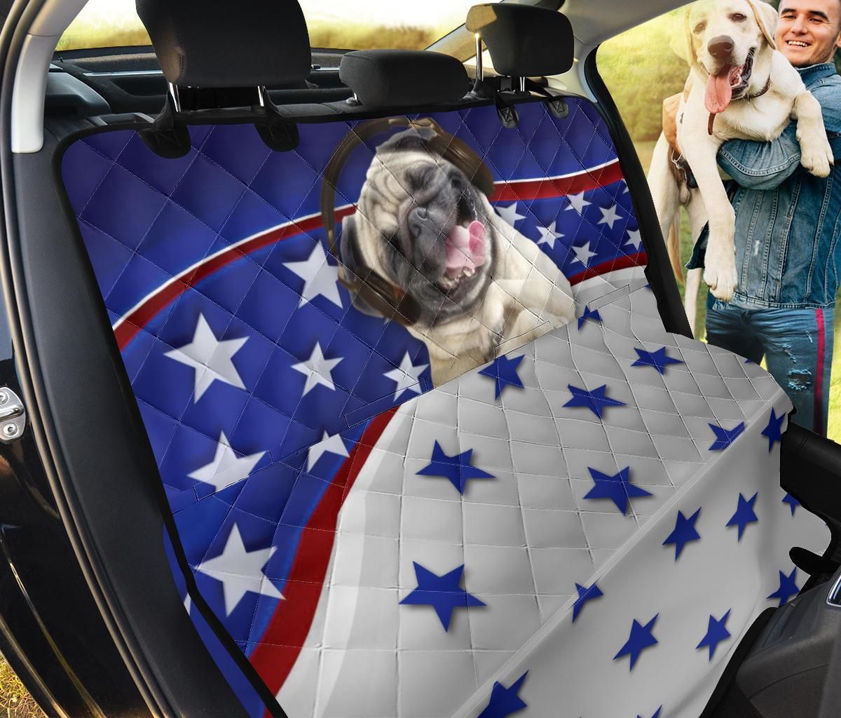 Cute Pug Listening Music Car Back Seat Cover Dog Car Seat Covers - 9bc3cb389ab4 Cute Pug Listening Music Car Back Seat Cover Dog Car Seat Covers - 9bc3cb389ab4