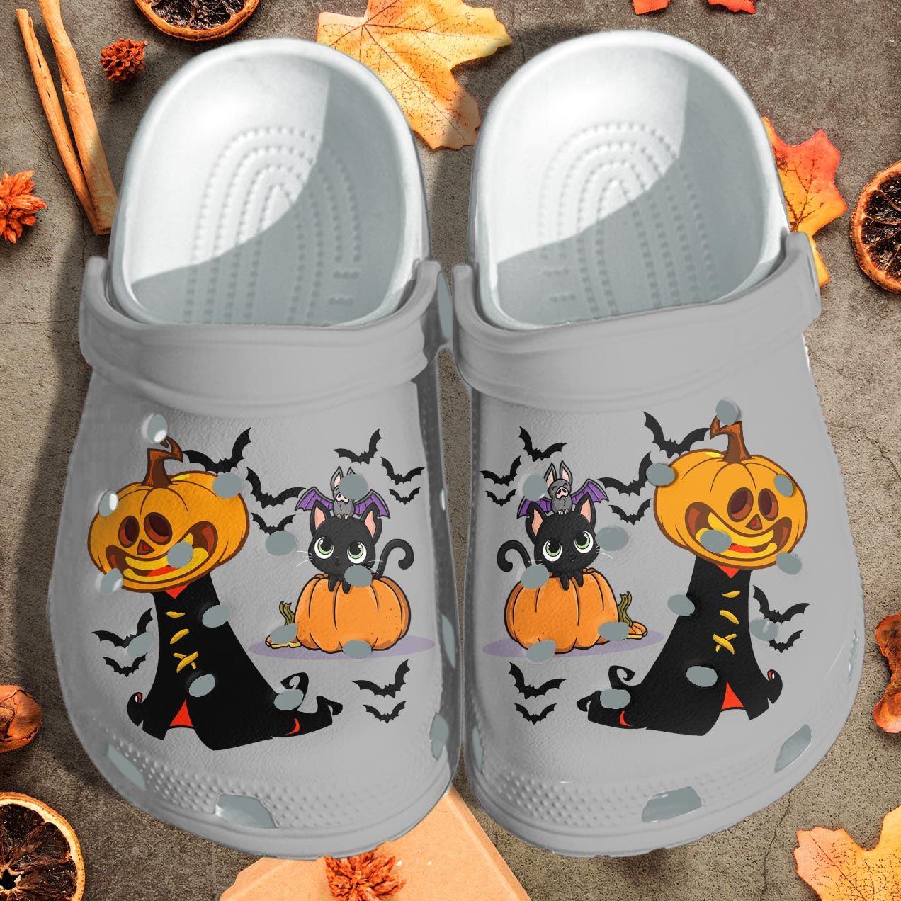 Cute Pumpkin In Ghost Shoes – Cat Bats Halloween Clog Crocs Clog Crocband Clog Birthday Gift For Man Woman Cute Pumpkin In Ghost Shoes – Cat Bats Halloween Clog Crocs Clog Crocband Clog Birthday Gift For Man Woman