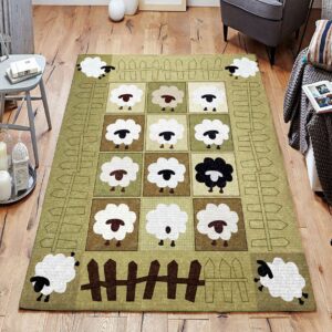 Cute Sheep Rug Sport Decor Gift Floor Decor Living Room Carpet Rug Area Rug - 86e013874268