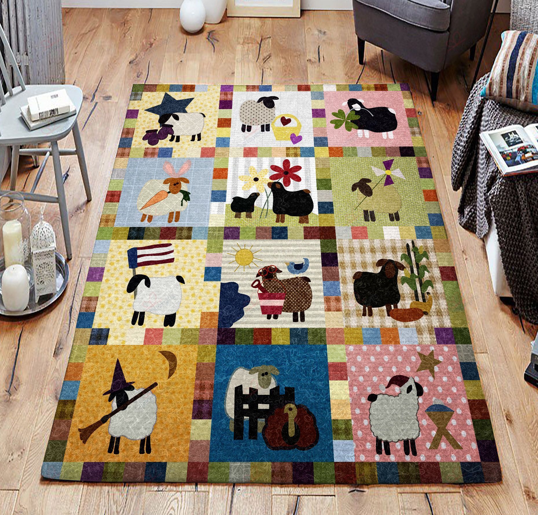Cute Sheep Rug Sport Decor Gift Floor Decor Living Room Carpet Rug Area Rug - 1df694f6f6f1 Cute Sheep Rug Sport Decor Gift Floor Decor Living Room Carpet Rug Area Rug - 1df694f6f6f1