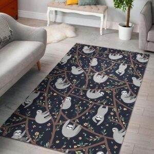 Cute Sloth Rug Sport Decor Gift Floor Decor Living Room Carpet Rug Area Rug - 2f29d8ea33c6