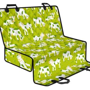 Cute Smiley Cow Pattern Print Pet Car Back Seat Cover - b7bfed0e8327